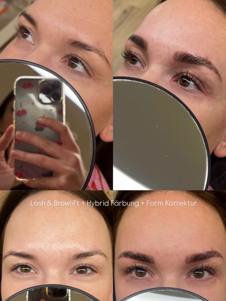 Augenbrauen Vorher-Nachher – natürliche Formkorrektur