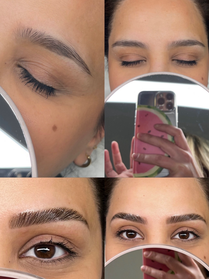 Augenbrauen Formkorrektur – Vorher-Nachher Nahaufnahme