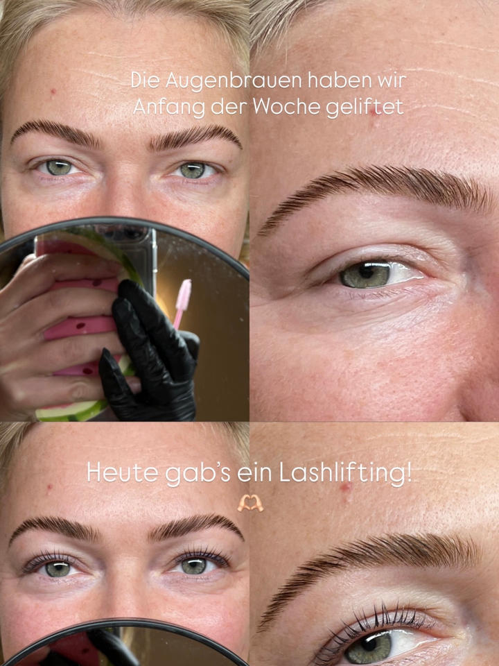 Browlift und Lashlift Kombination – Ergebnis