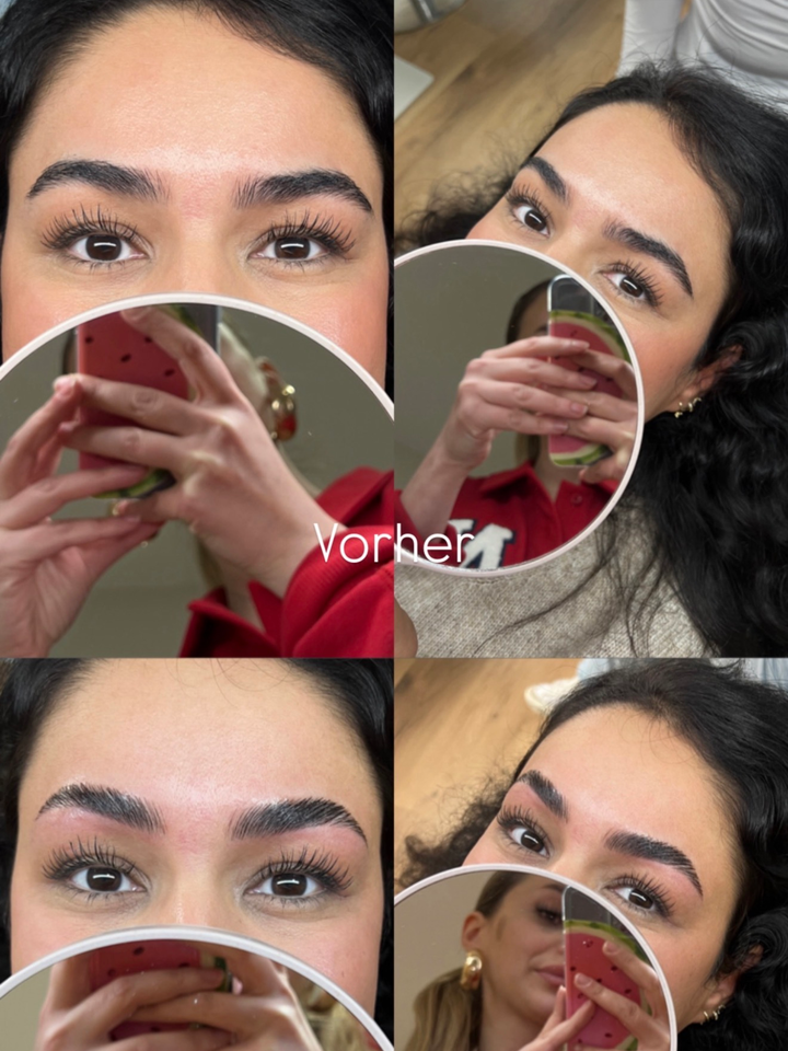 Brow-Styling Vorher-Nachher – harmonische Formgebung