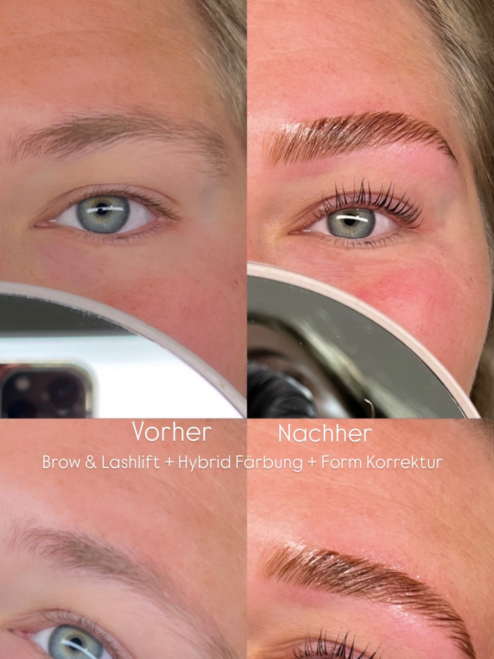 Henna Brows Ergebnis – natürlich gefärbte Augenbrauen