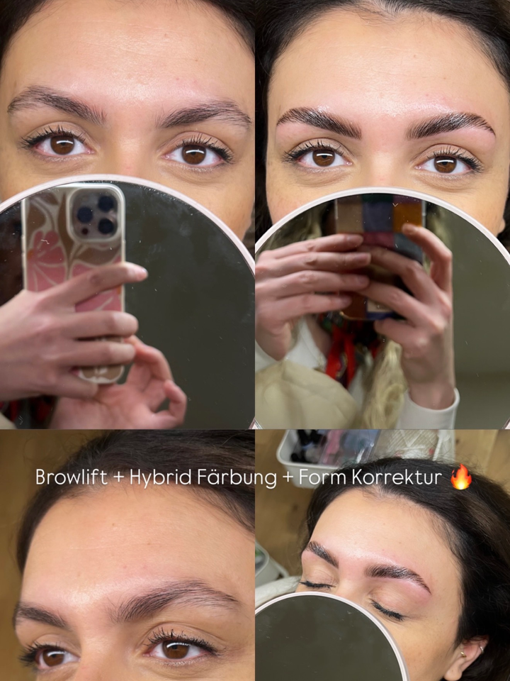 Augenbrauen-Formung – Vorher-Nachher Detail